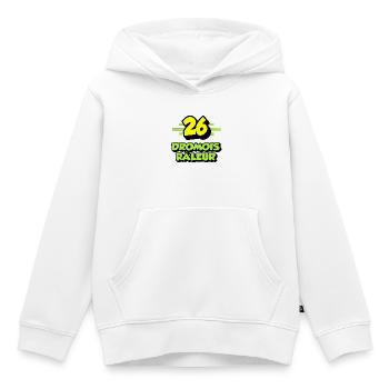 Complaining Drôme - Kids Premium Organic Hoodie - white - Front - AI Model Kid Female (0cm)