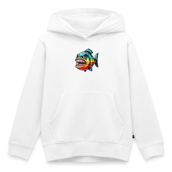 Piranha - Kinder Premium Organic Hoodie - Weiß - Vorne - AI Model Kid Female (0cm)