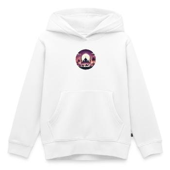 Mosquée de Marrakech, Afrique du Nord - Sweat Premium à capuche enfant bio - blanc - Devant - AI Model Kid Female (0cm)