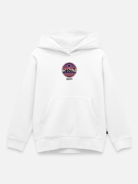 Ägypten Pyramiden Design - Kinder Premium Organic Hoodie - Weiß