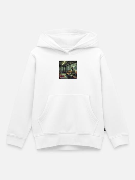 Zombie U Bahn - Kinder Premium Organic Hoodie - Weiß