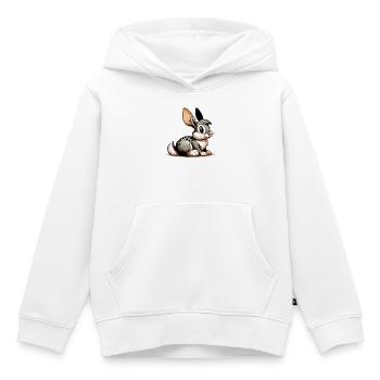 Lapin - Sweat Premium à capuche enfant bio - blanc - Devant - AI Model Kid Female (0cm)