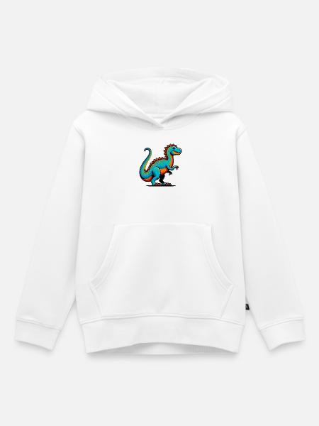 Dinosaurier - Kinder Premium Organic Hoodie - Weiß