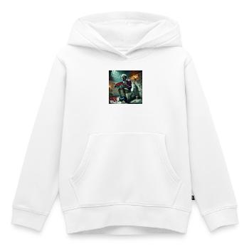Zombie Loo - Sweat Premium à capuche enfant bio - blanc - Devant - AI Model Kid Female (0cm)