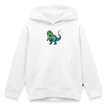 Dinosaur - Kids Premium Organic Hoodie - white - Front - AI Model Kid Female (0cm)