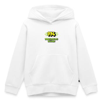 Réunionnais râleur - Sweat Premium à capuche enfant bio - blanc - Devant - AI Model Kid Female (0cm)