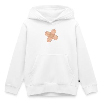 BANDAGE EN PLÂTRE - PROMPT RÉTABLISSEMENT - Sweat Premium à capuche enfant bio - blanc - Devant - AI Model Kid Female (0cm)
