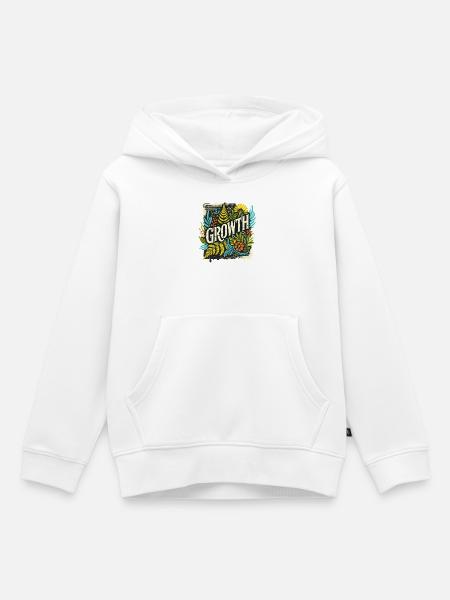 Growth - Kinder Premium Organic Hoodie - Weiß