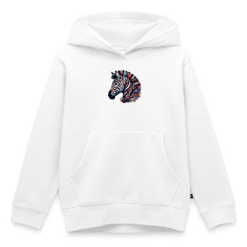Zebra - Kinder Premium Organic Hoodie - Weiß - Vorne - AI Model Kid Female (0cm)