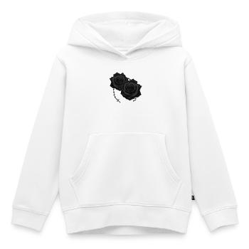 rosenblüten mit rosenkranz, gothic motiv - Kinder Premium Organic Hoodie - Weiß - Vorne - AI Model Kid Female (0cm)