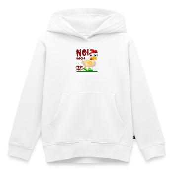 ANTWORT NEIN - HÜHNERSTALL - Kinder Premium Organic Hoodie - Weiß - Vorne - AI Model Kid Female (0cm)