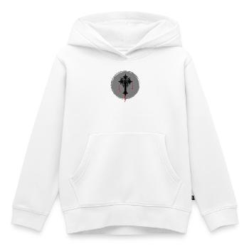 Gothic Cross - Kids Premium Organic Hoodie - white - Front - AI Model Kid Female (0cm)