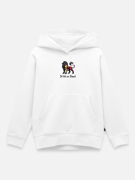 Brüssel Löwen Flaggen Design - Kinder Premium Organic Hoodie - Weiß
