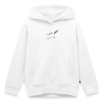 Writing i like it - Sweat Premium à capuche enfant bio - blanc - Devant - AI Model Kid Female (0cm)