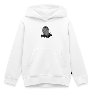 Grabstein mit Lilien, gothic design - Kinder Premium Organic Hoodie - Weiß - Vorne - AI Model Kid Female (0cm)