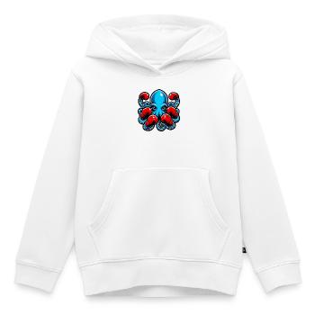Pieuvre - Sweat Premium à capuche enfant bio - blanc - Devant - AI Model Kid Female (0cm)