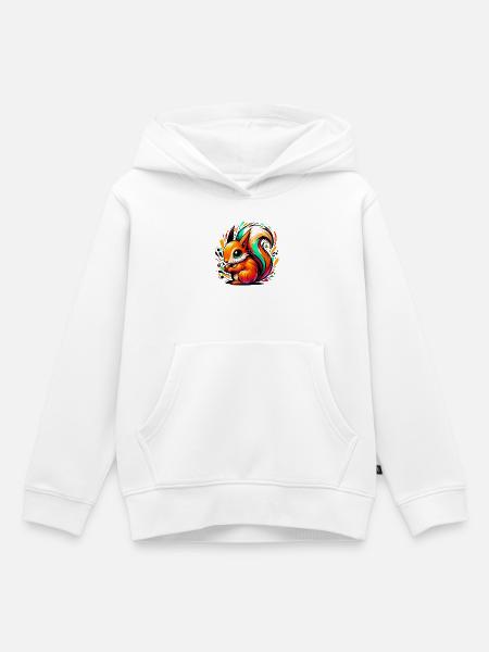 Eichhörnchen - Kinder Premium Organic Hoodie - Weiß