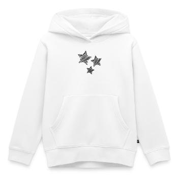 ETOILE. ETOILES. FÊTE. ANNIVERSAIRE. NOËL - Sweat Premium à capuche enfant bio - blanc - Devant - AI Model Kid Female (0cm)