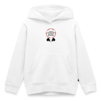 Liberté - Sweat Premium à capuche enfant bio - blanc - Devant - AI Model Kid Female (0cm)