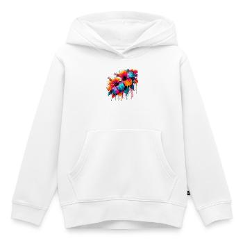 Hibiscus Flowers - Kids Premium Organic Hoodie - white - Front - AI Model Kid Female (0cm)