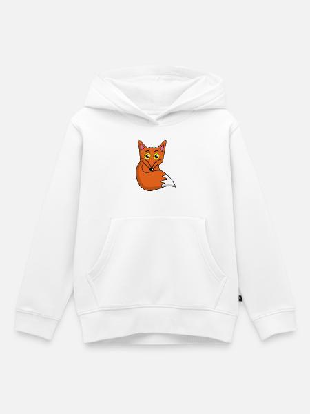 Niedlicher Fuchs - Kinder Premium Organic Hoodie - Weiß