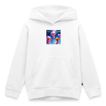 Unterwasser-Meerjungfrauen in leuchtenden Farben - Kinder Premium Organic Hoodie - Weiß - Vorne - AI Model Kid Female (0cm)