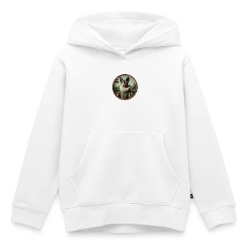 Portrait of a Sphynx Cat in Renaissance Style - Kids Premium Organic Hoodie - white - Front - AI Model Kid Female (0cm)