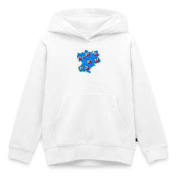 Région rhône alpes - Sweat Premium à capuche enfant bio - blanc - Devant - AI Model Kid Female (0cm)
