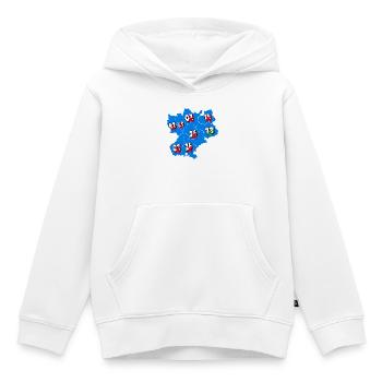Région Rhône-Alpes - Sweat Premium à capuche enfant bio - blanc - Devant - AI Model Kid Female (0cm)