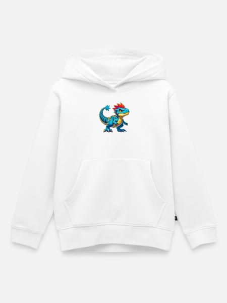 Dinosaurier - Kinder Premium Organic Hoodie - Weiß