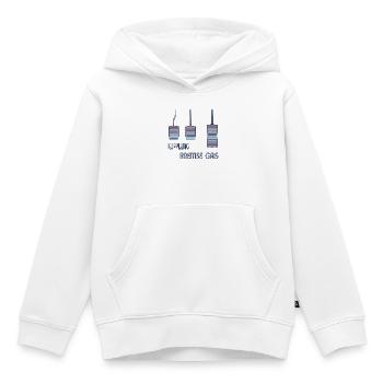 KUPPLUNG BREMSE GAS PEDALE - Kinder Premium Organic Hoodie - Weiß - Vorne - AI Model Kid Female (0cm)