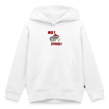 ANIMAUX DE NOËL SANS STRESS - Sweat Premium à capuche enfant bio - blanc - Devant - AI Model Kid Female (0cm)