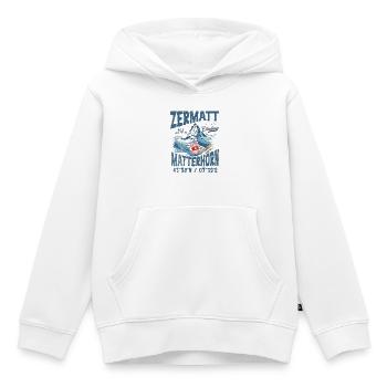 Zermatt rock climbing 2 - Sweat Premium à capuche enfant bio - blanc - Devant - AI Model Kid Female (0cm)