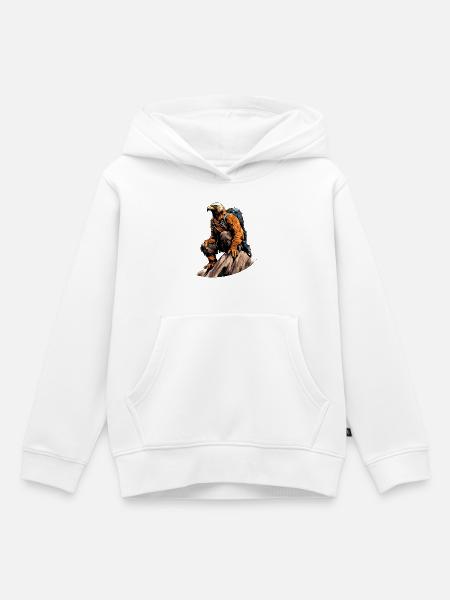 Adler Randonnée / Alpinisme Adler - Sweat Premium à capuche enfant bio - blanc