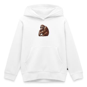Orang-outan - Sweat Premium à capuche enfant bio - blanc - Devant - AI Model Kid Female (0cm)