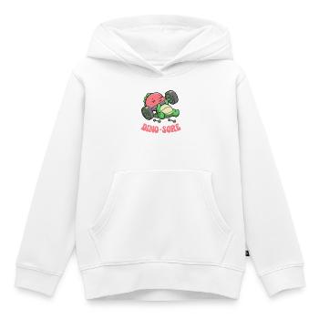 Dino Sore Gym Fitness Gewichte heben Workout Fitnessstudio - Kinder Premium Organic Hoodie - Weiß - Vorne - AI Model Kid Female (0cm)