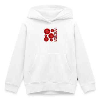 NIEDRIGE EISENMANGELANÄMIE - Kinder Premium Organic Hoodie - Weiß - Vorne - AI Model Kid Female (0cm)