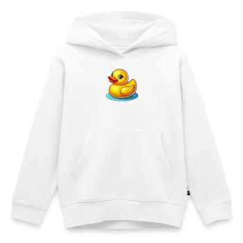 Caneton Canard Canard Canard - Sweat Premium à capuche enfant bio - blanc - Devant - AI Model Kid Female (0cm)