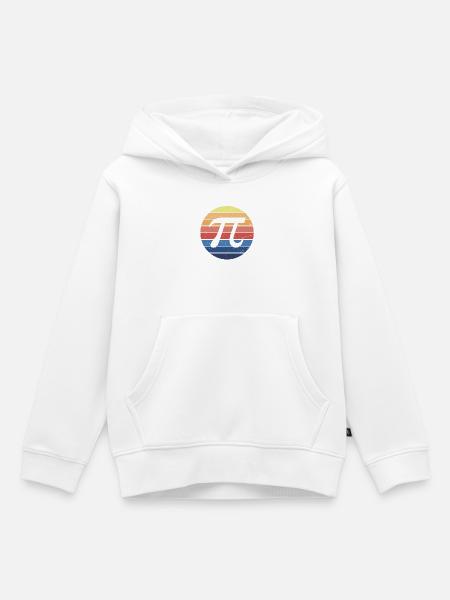 Mathe Pi Retro - Kinder Premium Organic Hoodie - Weiß