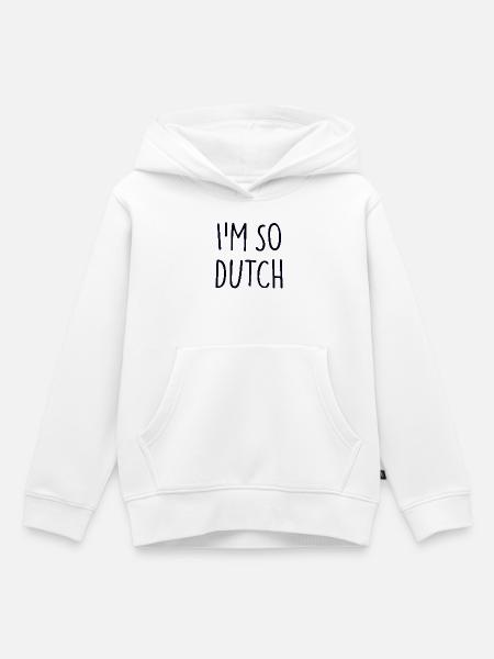 IK BEN ZO NEDERLANDS - Kinder Premium hoodie biologisch - wit