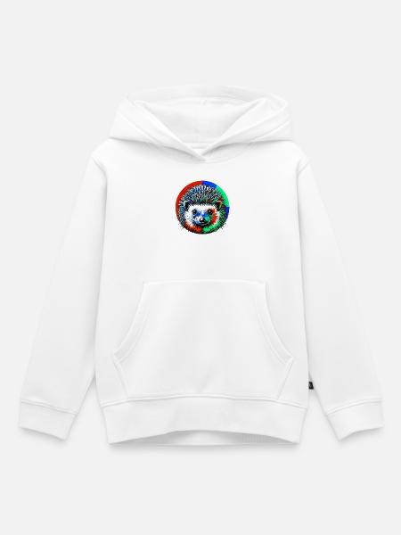 Igel - Kinder Premium Organic Hoodie - Weiß