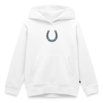 Good Luck Horseshoe - Kids Premium Organic Hoodie - white - Front - AI Model Kid Female (0cm)