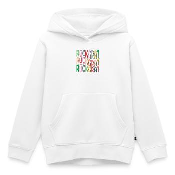 RÜCKGRAT DEMOKRATIE - Kinder Premium Organic Hoodie - Weiß - Vorne - AI Model Kid Female (0cm)