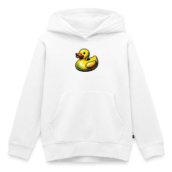 Ente Ente Ente Ente Ente - Kinder Premium Organic Hoodie - Weiß - Vorne - AI Model Kid Female (0cm)