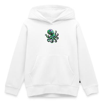 Pieuvre - Sweat Premium à capuche enfant bio - blanc - Devant - AI Model Kid Female (0cm)