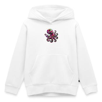 Krake - Kinder Premium Organic Hoodie - Weiß - Vorne - AI Model Kid Female (0cm)