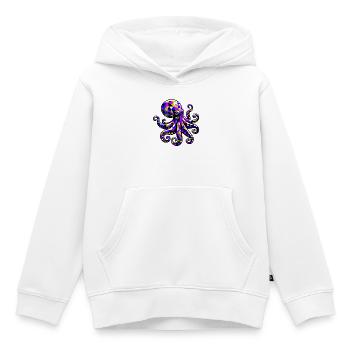 Pieuvre - Sweat Premium à capuche enfant bio - blanc - Devant - AI Model Kid Female (0cm)