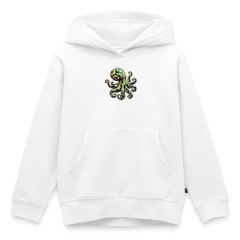 Krake - Kinder Premium Organic Hoodie - Weiß - Vorne - AI Model Kid Female (0cm)