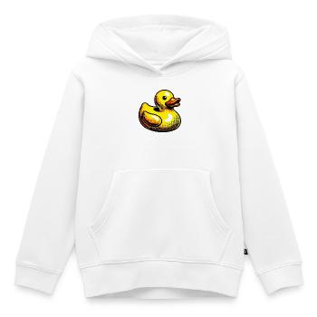 Caneton Canard Canard Canard - Sweat Premium à capuche enfant bio - blanc - Devant - AI Model Kid Female (0cm)