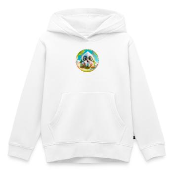 Cute cuddly monster - Kids Premium Organic Hoodie - white - Front - AI Model Kid Female (0cm)